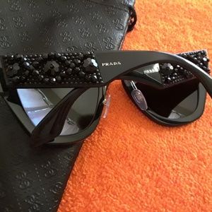 SOLD.!!!...Prada Bead-embellished Sunglassas